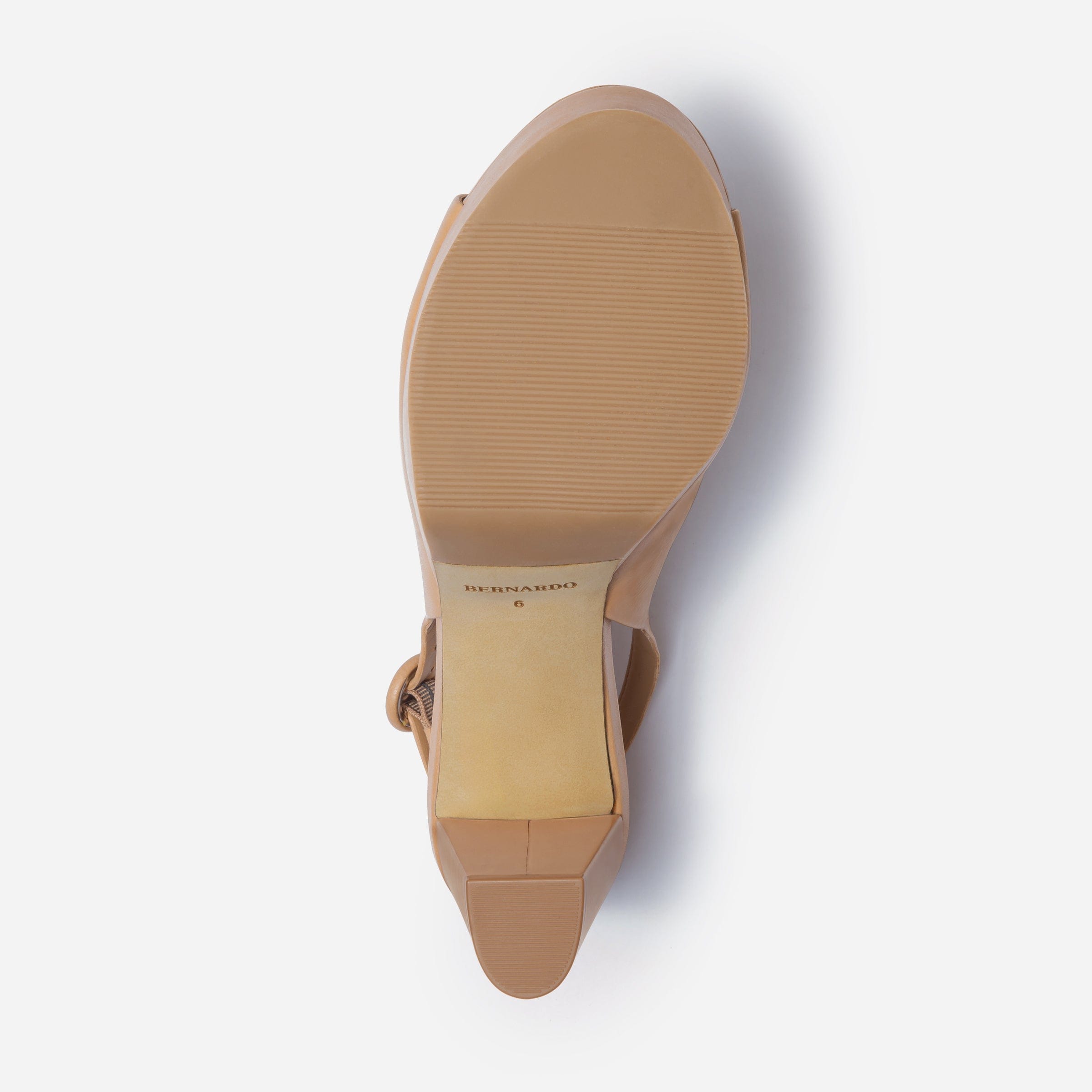 Vega Peep-Toe Platform Heels in Dune – Bernardo 1946