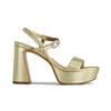 Ventura Platform Sandal - Champagne Metallic Glove Leather