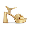 Veronika Platform Sandal - Metallic Gold Glove Leather 