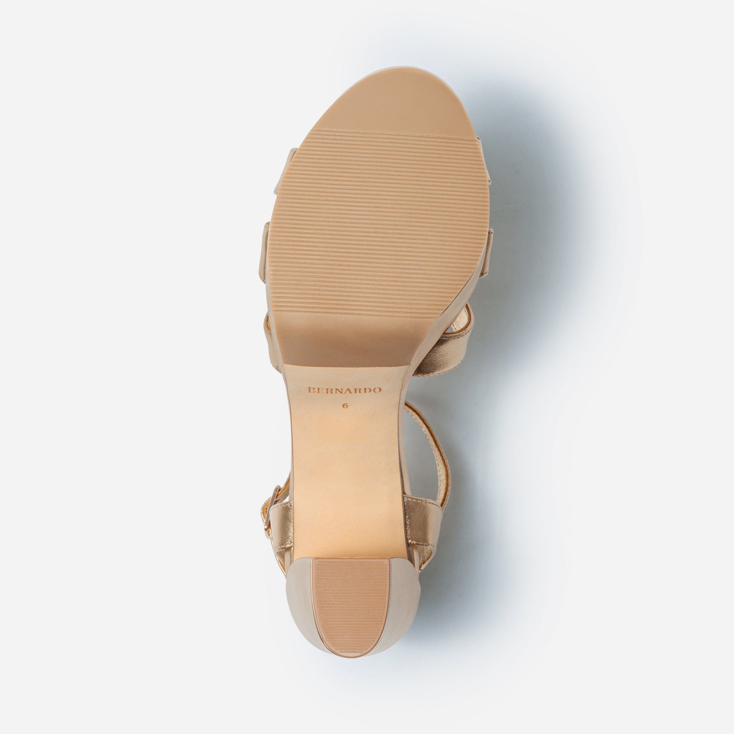 Vittoria Platform Sandal in Gold Metallic Leather – Bernardo 1946