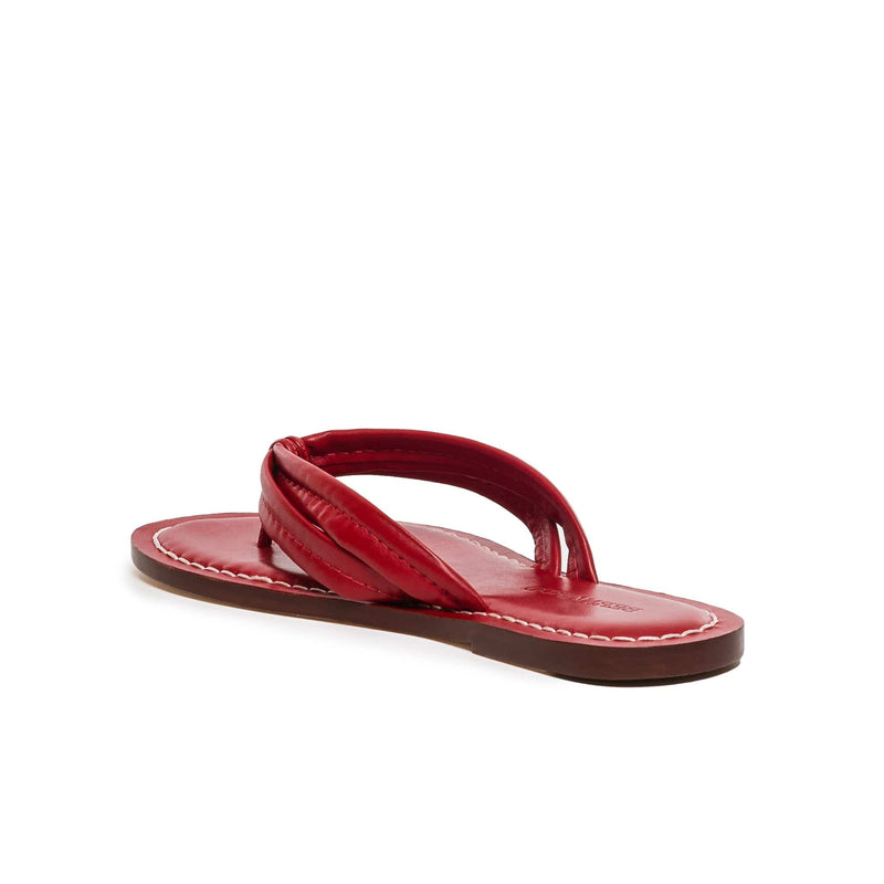 Miami Double Strap Sandal in Red Leather – Bernardo 1946