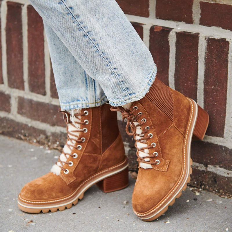 Selena Shearling Combat Boot
